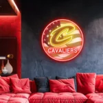Cleveland Cavaliers Neon Sign Us Pennant Acrylic 1