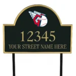 Cleveland Guardians Metal Sign Flying G Ball 1