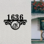 Cleveland Guardians Metal Sign Tailored Mlb Monogram Metal House Number Sign 1