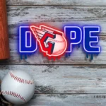 Cleveland Guardians Neon Sign Dripping Dope 1