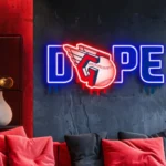 Cleveland Guardians Neon Sign Dripping Dope 1