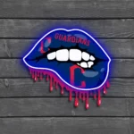 Cleveland Guardians Neon Sign Dripping Lips 1