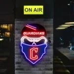 Cleveland Guardians Neon Sign Skull 1