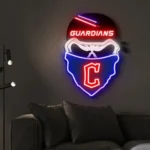 Cleveland Guardians Neon Sign Skull 1