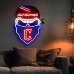 Cleveland Guardians Neon Sign Skull 1