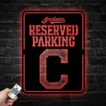 Cleveland Indians Metal Sign Reserved Parking Logo 1