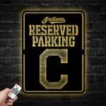 Cleveland Indians Metal Sign Reserved Parking Logo 1