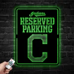 Cleveland Indians Metal Sign Reserved Parking Logo 1