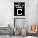 Cleveland Indians Metal Sign Reserved Parking Logo 1