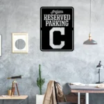 Cleveland Indians Metal Sign Reserved Parking Logo 1