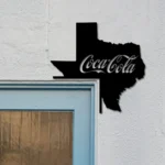 Coca Cola Metal Sign Texas State Map 1