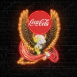 Coca Cola Neon Sign Bespoke Logo Custom American Eagle 1
