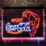 Coca Cola Neon Sign Enjoy Parrot 3 Color 1