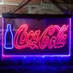 Coca Cola Neon Sign Flask Home Bar 1