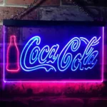 Coca Cola Neon Sign Flask Home Bar 1