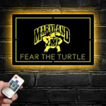 College Sports Metal Sign University Of Maryland Fear The Turtle 1