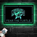College Sports Metal Sign University Of Maryland Fear The Turtle 1