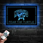College Sports Metal Sign University Of Maryland Fear The Turtle 1