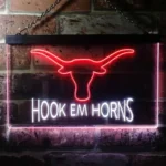 College Sports Neon Sign Hook Em Horns University Of Texas Ncaa 1