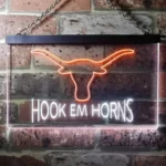College Sports Neon Sign Hook Em Horns University Of Texas Ncaa 1