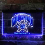 College Sports Neon Sign University Of Maryland Fear The Turtle 1