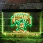 College Sports Neon Sign University Of Maryland Fear The Turtle 1