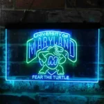 College Sports Neon Sign University Of Maryland Fear The Turtle 1