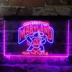 College Sports Neon Sign University Of Maryland Fear The Turtle 1