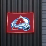 Colorado Avalanche Neon Sign Colorado State Map 1