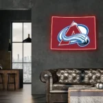 Colorado Avalanche Neon Sign Colorado State Map 1
