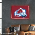 Colorado Avalanche Neon Sign Colorado State Map 1