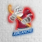 Colorado Avalanche Neon Sign Mascot Acrylic 1