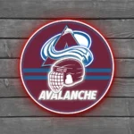 Colorado Avalanche Neon Sign Nhl Helmet Acrylic 1