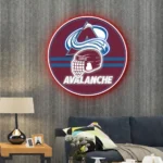 Colorado Avalanche Neon Sign Nhl Helmet Acrylic 1