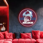 Colorado Avalanche Neon Sign Nhl Helmet Acrylic 1