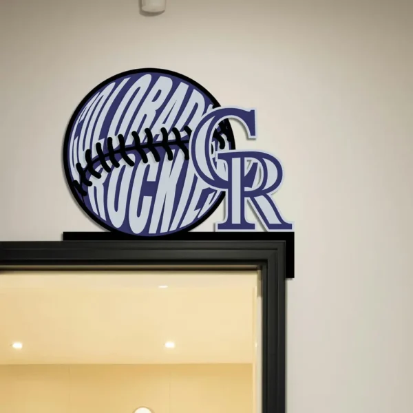 Colorado Rockies Metal Sign Rockies Game Ball 1
