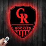 Colorado Rockies Metal Sign Shield Shape 1