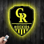 Colorado Rockies Metal Sign Shield Shape 1