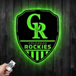 Colorado Rockies Metal Sign Shield Shape 1