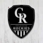Colorado Rockies Metal Sign Shield Shape 1