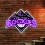 Colorado Rockies Neon Sign Colorado Peak Art 1
