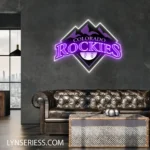 Colorado Rockies Neon Sign Colorado Peak Art 1