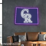 Colorado Rockies Neon Sign Colorado State Map 1