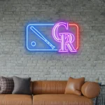 Colorado Rockies Neon Sign Mlb Logo 1