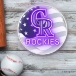 Colorado Rockies Neon Sign Us Flag Acrylic 1