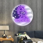 Colorado Rockies Neon Sign Us Flag Acrylic 1