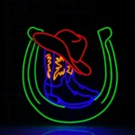 Colt Neon Sign Cowboy Boots Hat Led 1