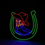 Colt Neon Sign Cowboy Boots Hat Led 1