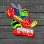 Columbus Blue Jackets Neon Sign Artistic Mascot Acrylic 1