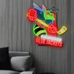 Columbus Blue Jackets Neon Sign Artistic Mascot Acrylic 1